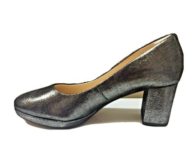 clarks silver pumps