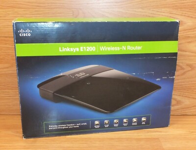 Cisco Linksys (E1200) Wireless N Router With Power Supply & Box Bundle *READ!*