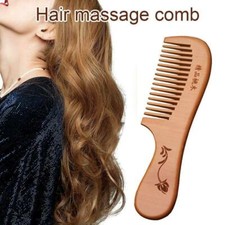 1x Wooden Wide Tooth Comb Natural Sandalwood Massage Comb Hair Comb Care