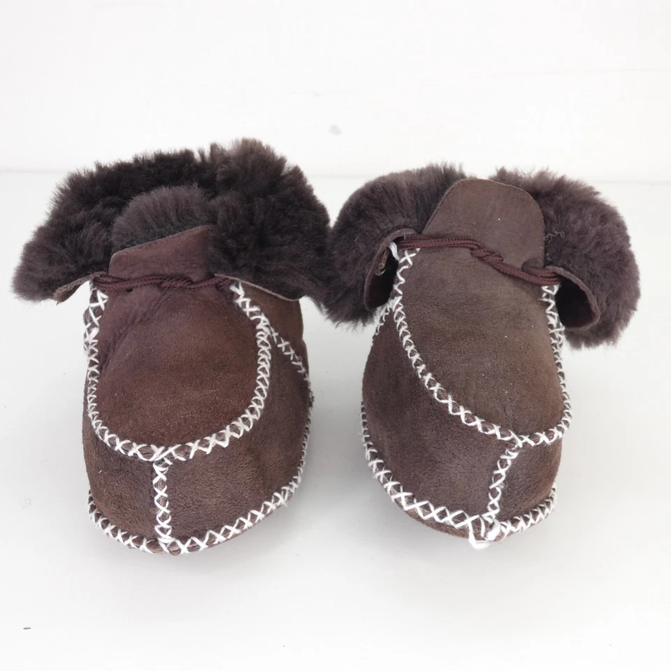 Botas Bebé Piel de Cordero Botines Invierno Zapatos Marrón Suela 13 cm M 18 meses Foto 3 de 4