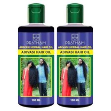 Huile capillaire à base de plantes Adivasi pour la croissance des cheveux ori...