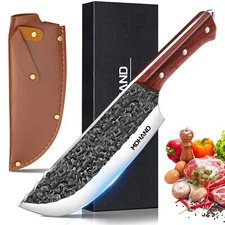 MDHAND Nakiri Knife 7 inch Damascus Steel Japanese Chef Cleaver Slicing Knives