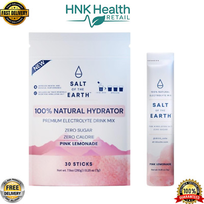 Salt of the Earth Premium Electrolyte Drink Mix   Pink Lemonade | 30 Sticks