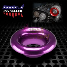 3" Purple Short Ram Cold Air Intake Turbo Horn Aluminum Velocity Stack Adapter