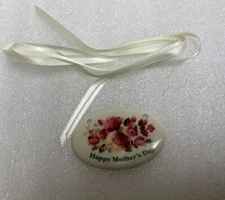 Longaberger Ceramic Happy Mothers Day Basket Tie On Unused NO BOX