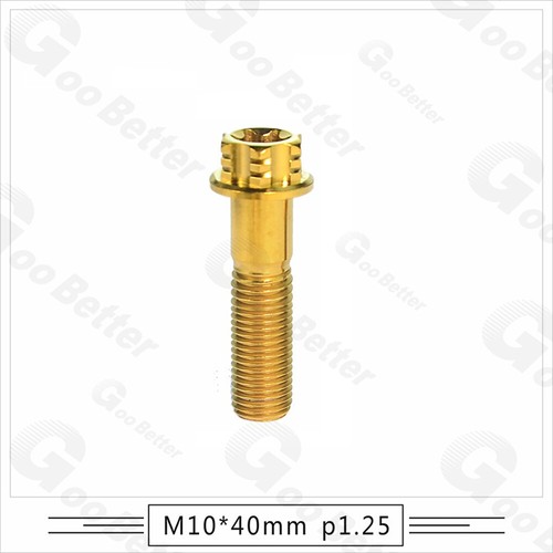 M10 Titan Flanschkopf T50 Torx Schraube Doppelantrieb Gold 1,25/1,5 mm Gewinde - Bild 22 von 30