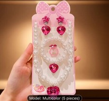 5pc Heart Necklace Toddler Girls Kids Birthday Gift Christmas Collection