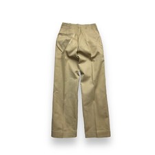 Button Fly Chino Khaki Pants 1940s WW2 Vintage Work Wear Mikitary Uniform 29 32