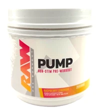 Raw Nutrition Pump Non-Stim Pre-Workout Raspberry Lemonade-16.2oz - 40/20 Servs
