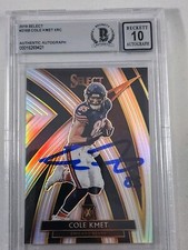 Cole Kmet Signed 2019 Select XRC Beckett Auto 10 Grade