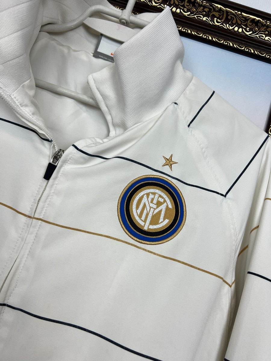 【美品・未使用・レア】Nike Inter Milan 長袖ジャージ インテル Vintage Nike Inter Milan Football Jacket Soccer White Zip