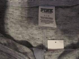 NWT VICTORIA'S SECRET PINK LACE UP DORM PANTS HEATHER RIVERSTONE  LARGE 