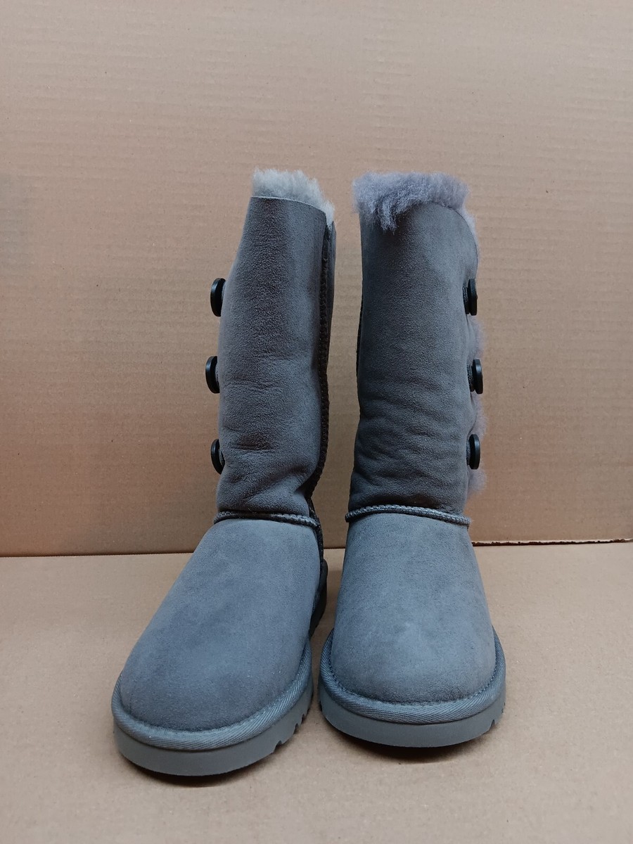 Ugg K Bailey Button Triplet little kids style-1962k, Grey, Sz