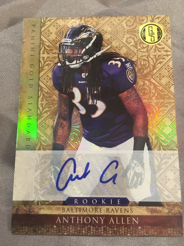 Anthony Allen Autographed Panini Gold Rookie Card