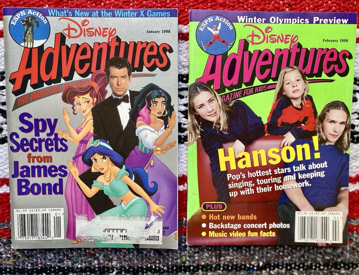 Vintage 1998 Disney Adventures Magazine Lot! Jan Feb Hanson 007