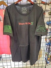 Grunt Style Christmas Shirt Men's  Black Gun Season's Greetings USA Patriot