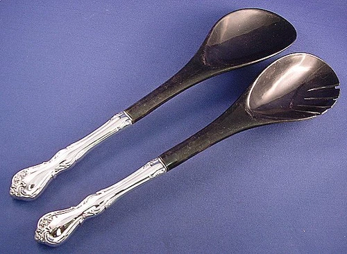 ROSE CASCADE- REED & BARTON STERLING HH SALAD SET