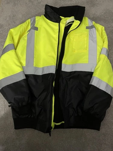 PIP High Visibility Logistics Jacket Size L Yellow Black Gray Reflective video thumbnail
