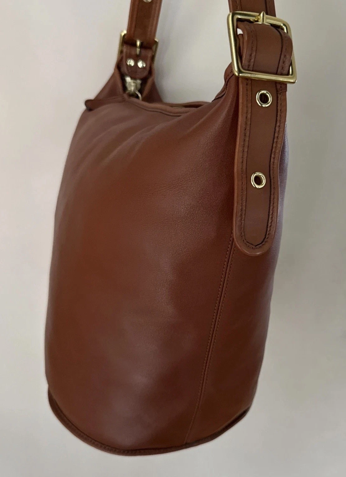 Coach Edizione Limitata Borsone a secchiello Legacy grande in pelle marrone scuro marrone # 17998