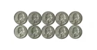 Washington Quarter Dollars - 90% Silver - Lot of 10