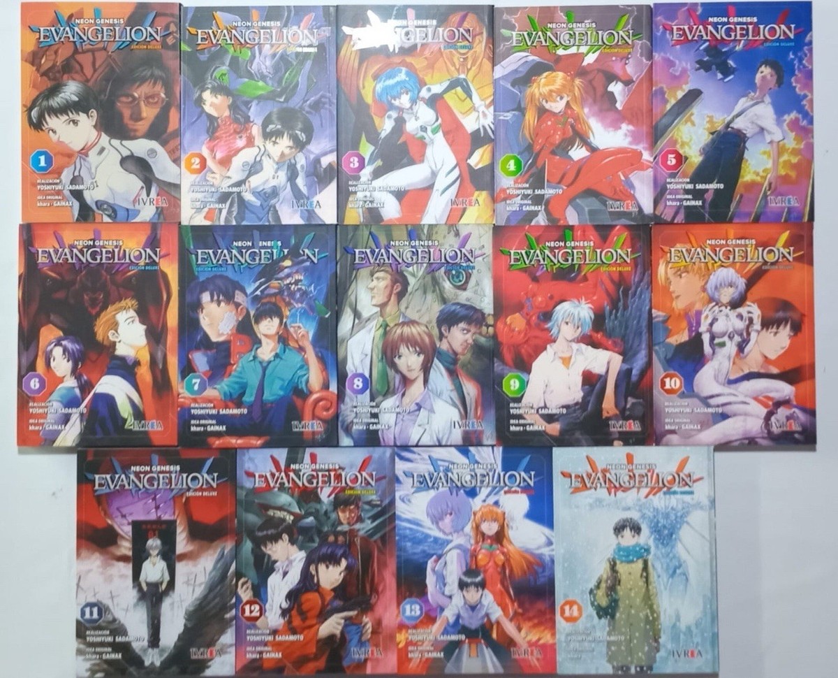 EVANGELION NEON GENESIS COMPLETE COLLECTION 14 MANGA BOOKS IVREA