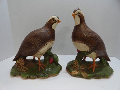 Set of 2 Vintage Quail Holland Mold Ceramic.
