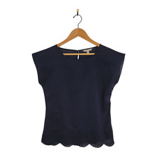 Banana Republic Eyelet Cap Sleeves Top Size S