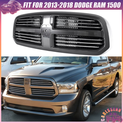 PAU Granite Crystal Metallic Grille Chrome Bar For Ram 1500 Big Horn 2013-2018