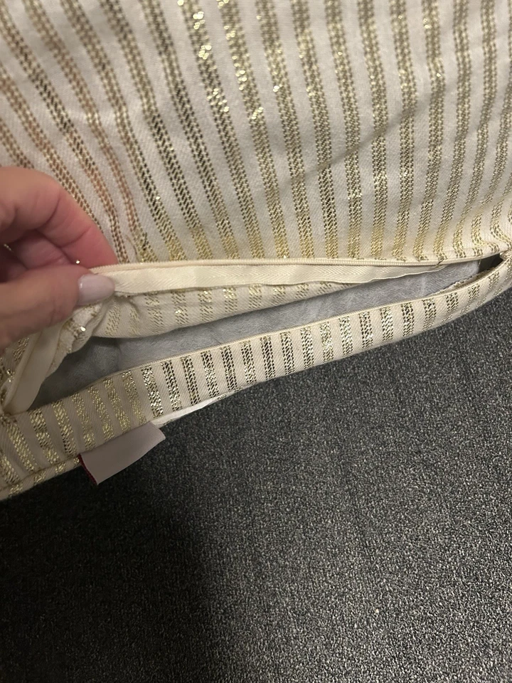 Funda de Almohada Ho Home 20" Cuadrada ~ Reno Cuentas Doradas Negro Tartán Cuadros Vacaciones Foto 4 de 4