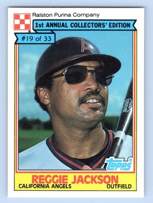 1984 Topps Ralston Purina - Reggie Jackson #19-Mr. October-Clean Card!