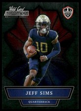 2021 Wild Card Alumination NIL #ANBC-37 Jeff Sims Rookie Georgia Tech