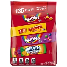 SKITTLES, STARBURST & LIFE SAVERS Fun Size Fruity Halloween Candy Assortment, 13