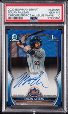 2023 BOWMAN DRAFT CHROME PROSPECT AUTO BLUE WAVE NOLAN MCLEAN 52/150 PSA 10
