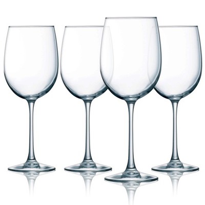 Luminarc Cachet 19 Ounce White Wine Glass 4-Piece Set, Clear,