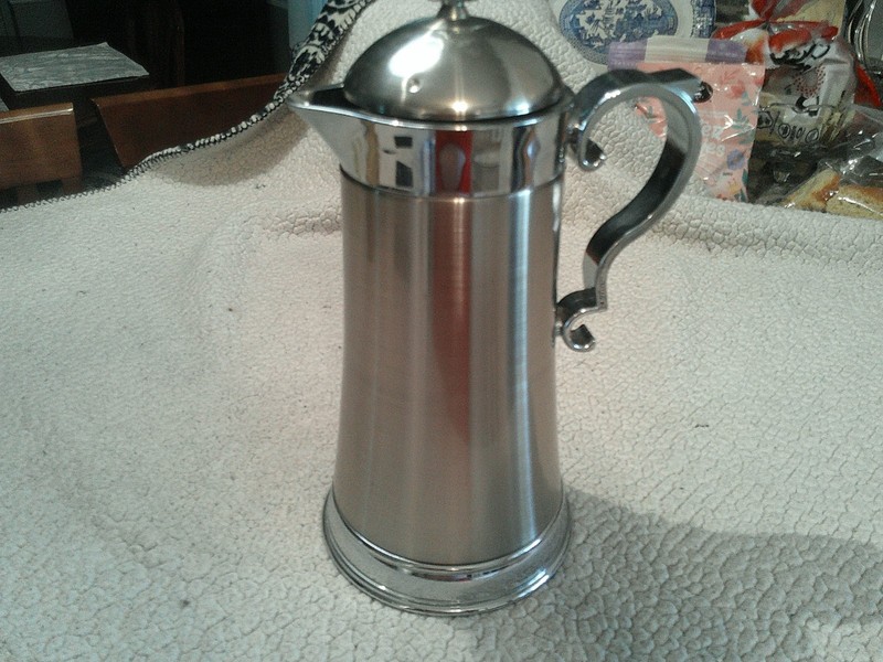 Southern Living At Home Glass Insulated Pitcher 10.5 Inches Stainless and Plasti