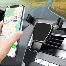 Car Air Vent Phone Mount, Upgrade Military Gravity Car Phone Holder with Clip, V