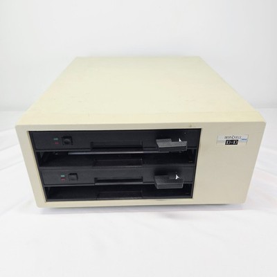IOMEGA BERNOULLI BOX A210HE DUAL 10MB 8'' DISK DRIVE 1986 VINTAGE POWER UP