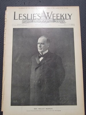 1896 Leslie s Weekly Illustrated Newspaper   President William McKinley
