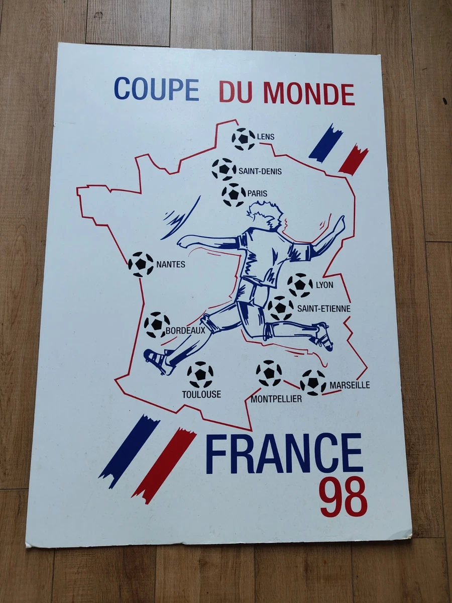 Foulard France 1998 – Coupe Du Monde De Football – Licence Officielle – Occasion – Souvenir Collector