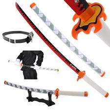 Demon Slayer Sword For Cosplay With Belt Holder Stand, 41 Inches Reng