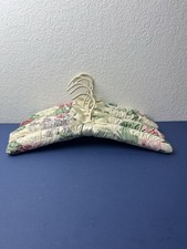 Lot 7 Vintage Padded Satin Hangers Floral Champagne Lingerie Dress w/ Ribbon