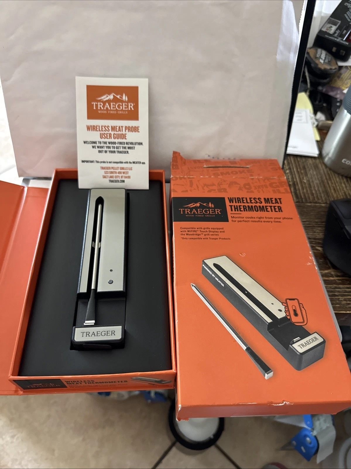 Traeger Wireless Meat Thermometer WiFi Compatible Grill New Open Package
Opens in a new window or ta