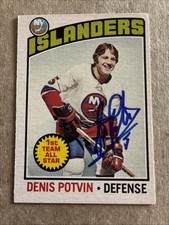 1976-77 O-PEE-CHEE HOCKEY #170 DENIS POTVIN Authentic Hand Signed Autograph Card