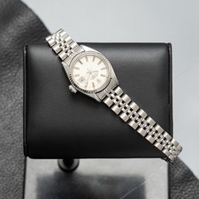 Rolex Ladies OP Date 6917 Silver Jubilee Bracelet with Silver Bezel 1979 Year 7