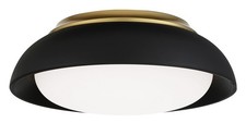 Minka Lavery 718-L Vantage 12"W LED Flush Mount Ceiling Fixture - Coal / Honey