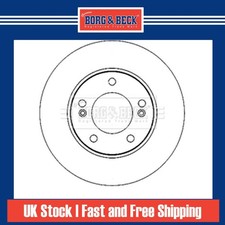 2x Brake Discs Vented For Ssangyong Turismo MK2 2.2 XDI Borg Front 4144121001