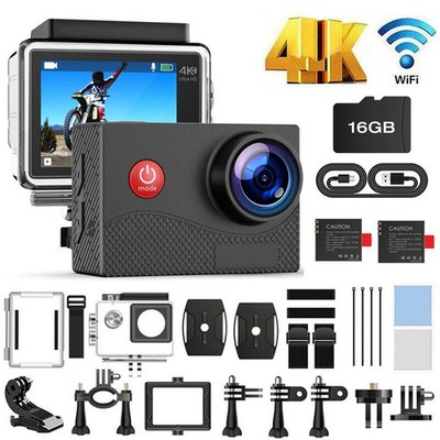 4K Native Action Camera UHD Waterproof Camera 170degree Wide Angle Sports Cam US