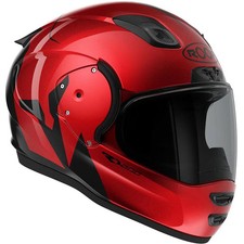 Roof RO200 Motorbike Motorcycle Fibreglass Helmet Troyan Black Red