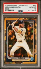 2024 Bowman Chrome Sapphire Jackson Chourio #69 Gold RC Rookie 44/50 PSA 10