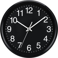 Wanduhr 25Cm GeräUschlos Quarz Schwarz Dekorativ Einfach Zu Lesen